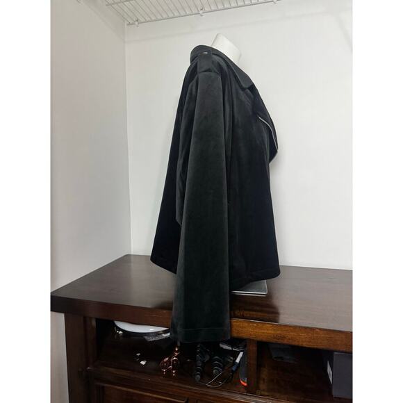 LC Lauren Conrad Black Velour Moto Jacket — Women’s Plus 4X, NWOT - Picture 3 of 10